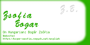 zsofia bogar business card