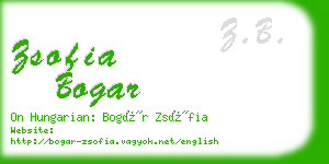 zsofia bogar business card